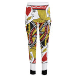 Jack Of Hearts Playing Card Print High-Waisted Pocket Leggings