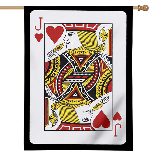 Jack Of Hearts Playing Card Print House Flag