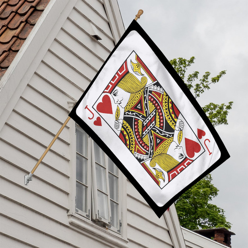 Jack Of Hearts Playing Card Print House Flag