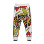 Jack Of Hearts Playing Card Print Jogger Pants