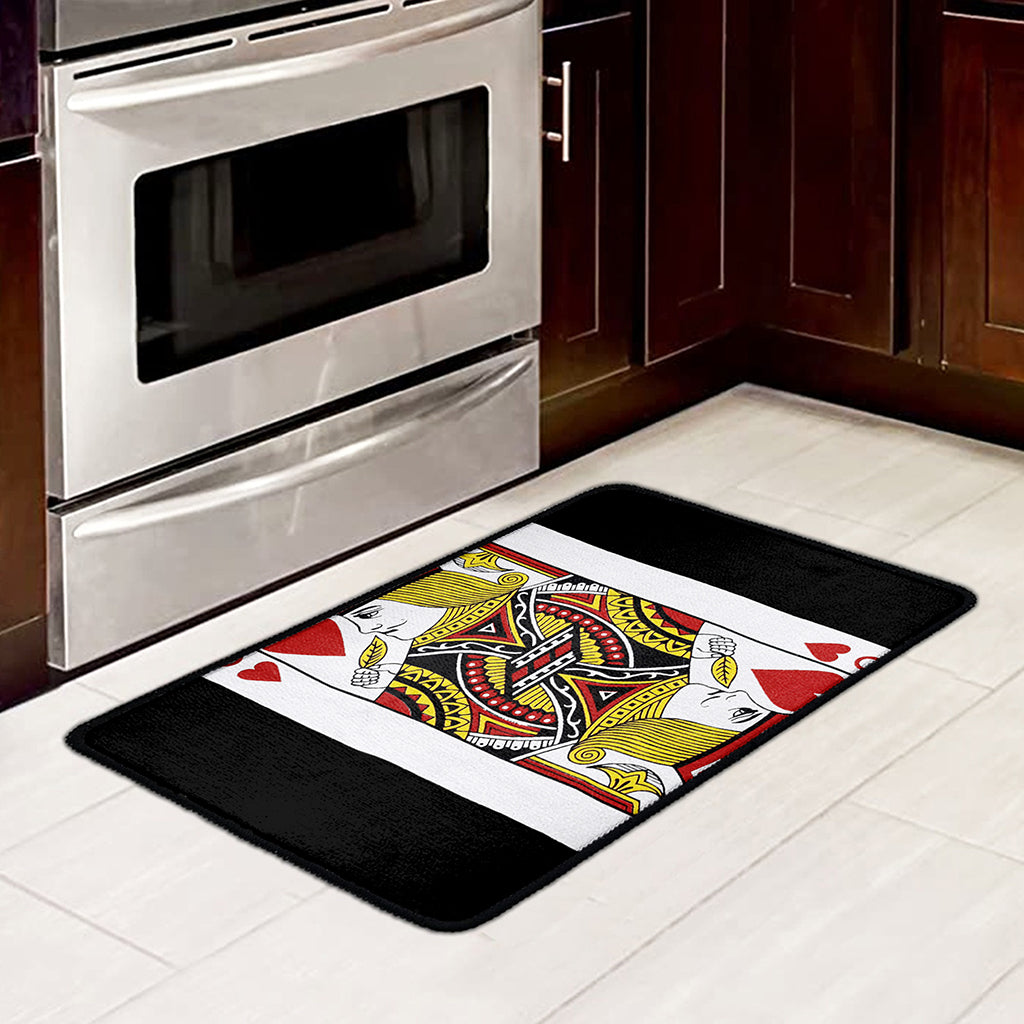 Jack Of Hearts Playing Card Print Kitchen Mat