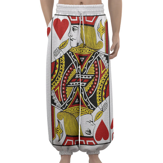 Jack Of Hearts Playing Card Print Lantern Pants