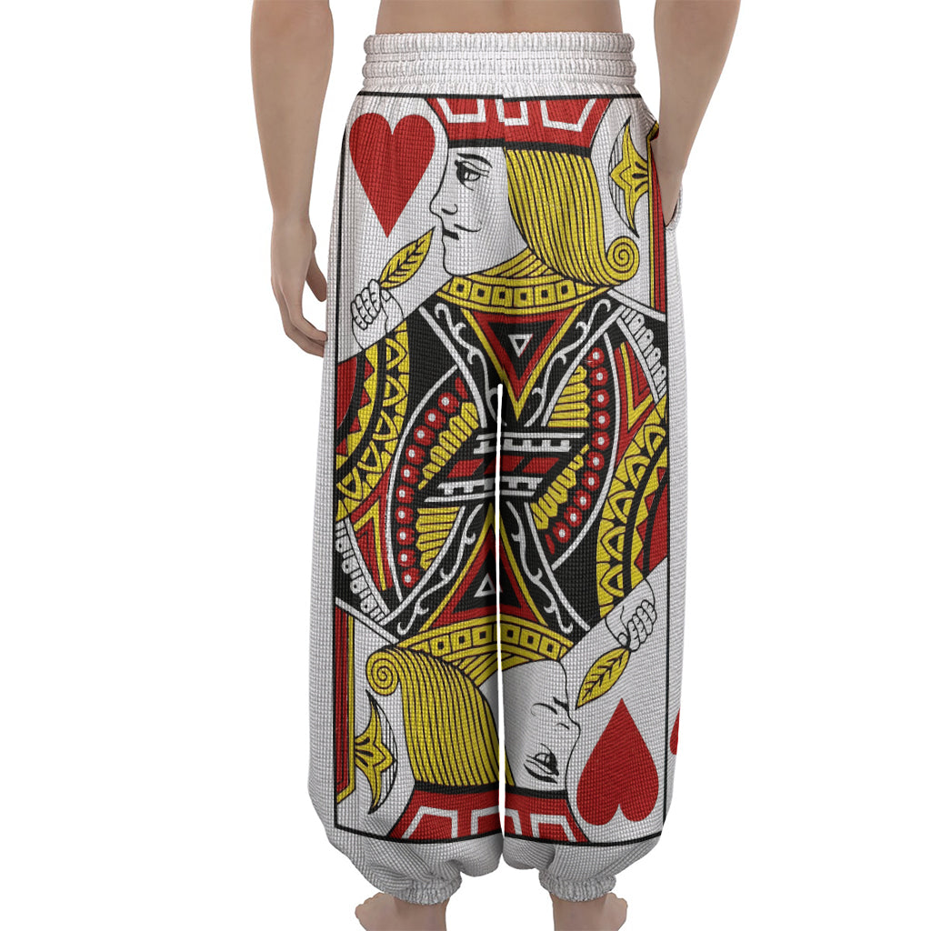 Jack Of Hearts Playing Card Print Lantern Pants