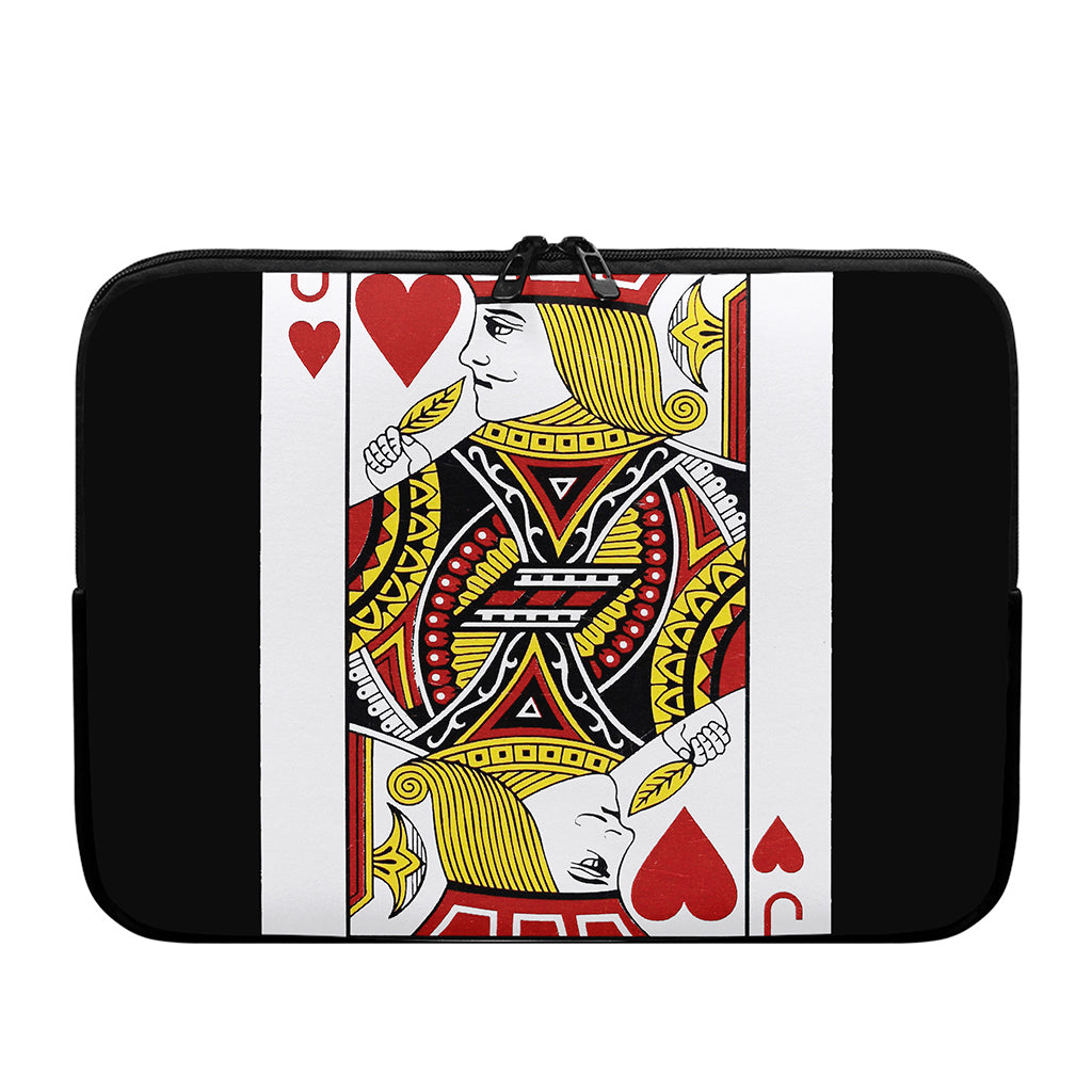 Jack Of Hearts Playing Card Print Laptop Sleeve