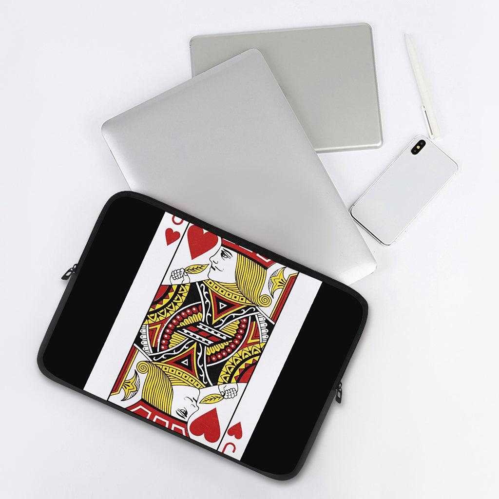 Jack Of Hearts Playing Card Print Laptop Sleeve