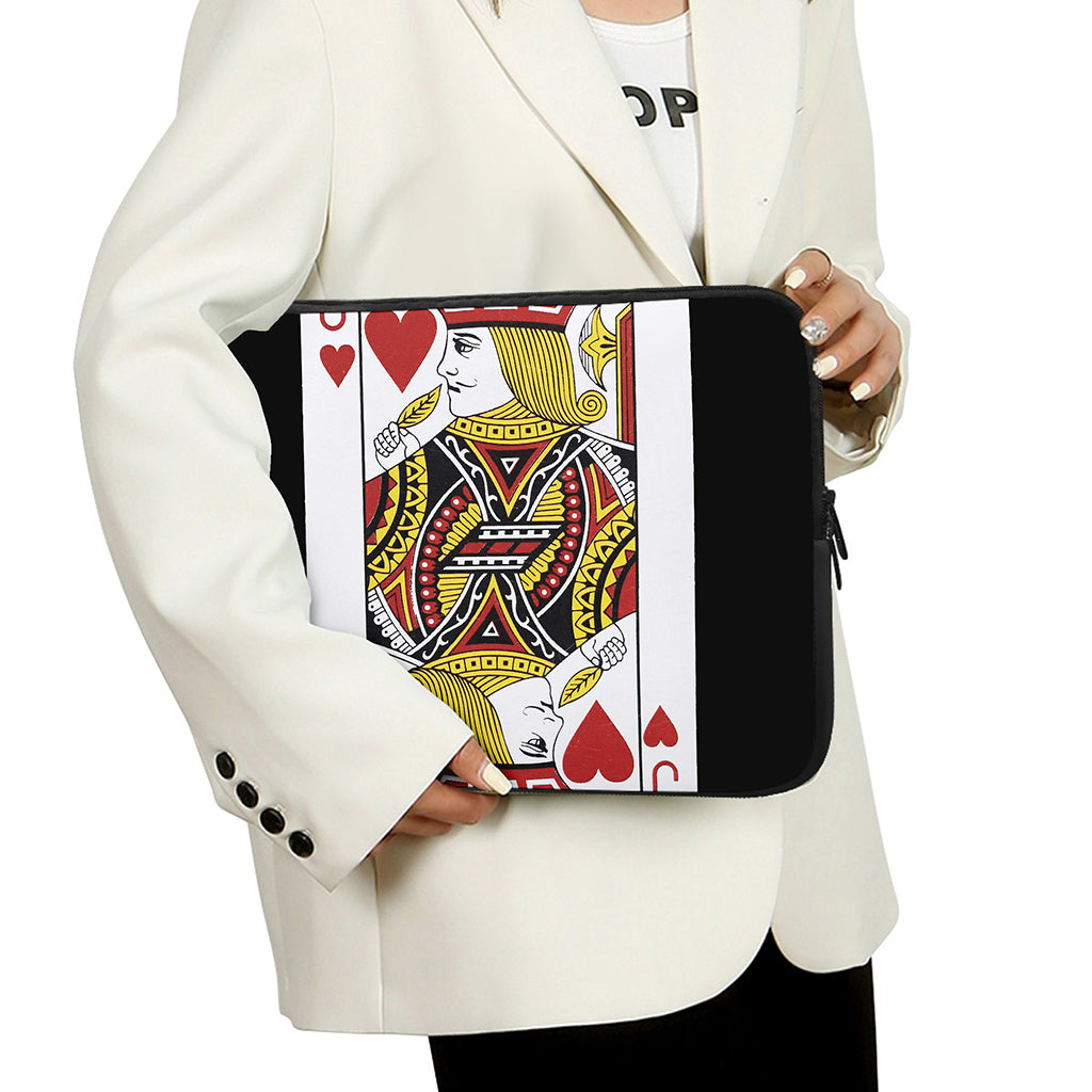 Jack Of Hearts Playing Card Print Laptop Sleeve