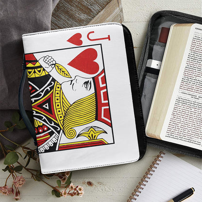 Jack Of Hearts Playing Card Print Leather Bible Cover