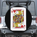 Jack Of Hearts Playing Card Print Leather Spare Tire Cover