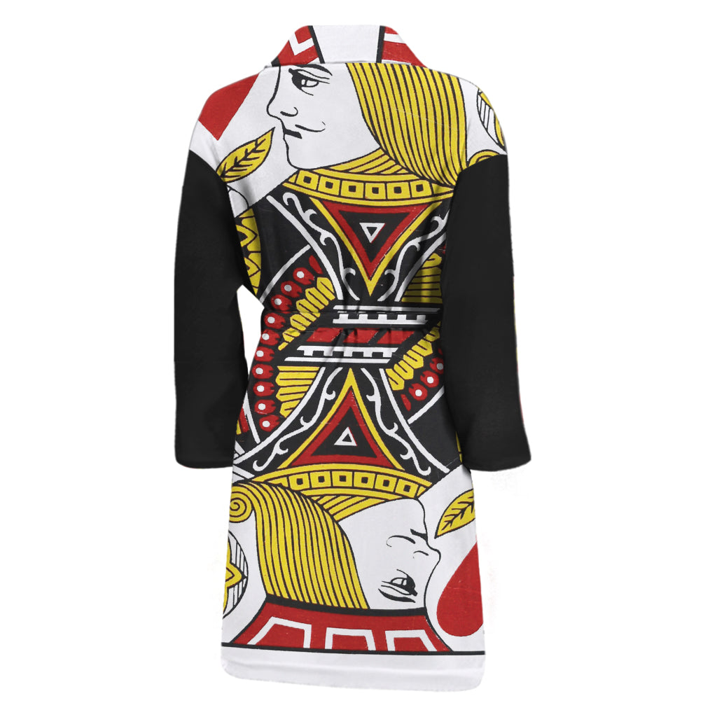 Jack Of Hearts Playing Card Print Men's Bathrobe