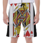 Jack Of Hearts Playing Card Print Men's Beach Shorts