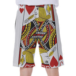 Jack Of Hearts Playing Card Print Men's Beach Shorts