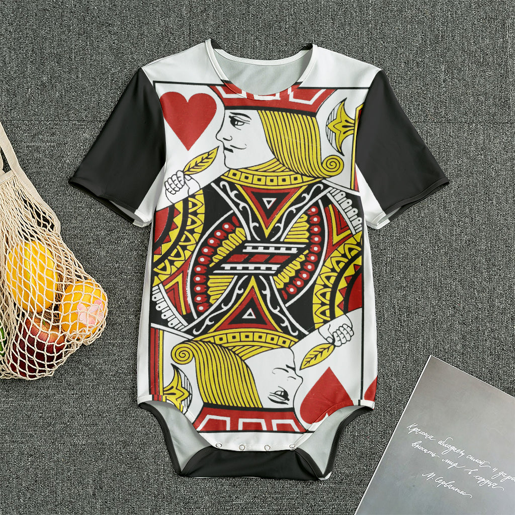 Jack Of Hearts Playing Card Print Men's Bodysuit