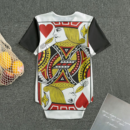 Jack Of Hearts Playing Card Print Men's Bodysuit