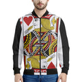 Jack Of Hearts Playing Card Print Men's Bomber Jacket