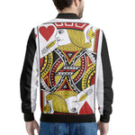 Jack Of Hearts Playing Card Print Men's Bomber Jacket