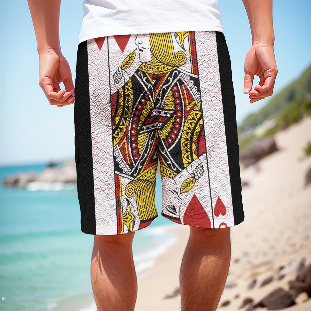 Jack Of Hearts Playing Card Print Men's Cargo Shorts