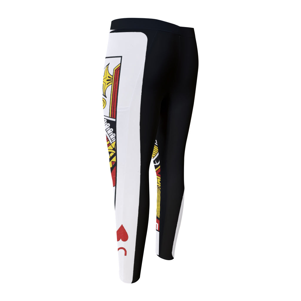 Jack Of Hearts Playing Card Print Men's Compression Pants