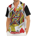 Jack Of Hearts Playing Card Print Men's Deep V-Neck Shirt
