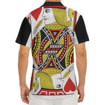 Jack Of Hearts Playing Card Print Men's Deep V-Neck Shirt