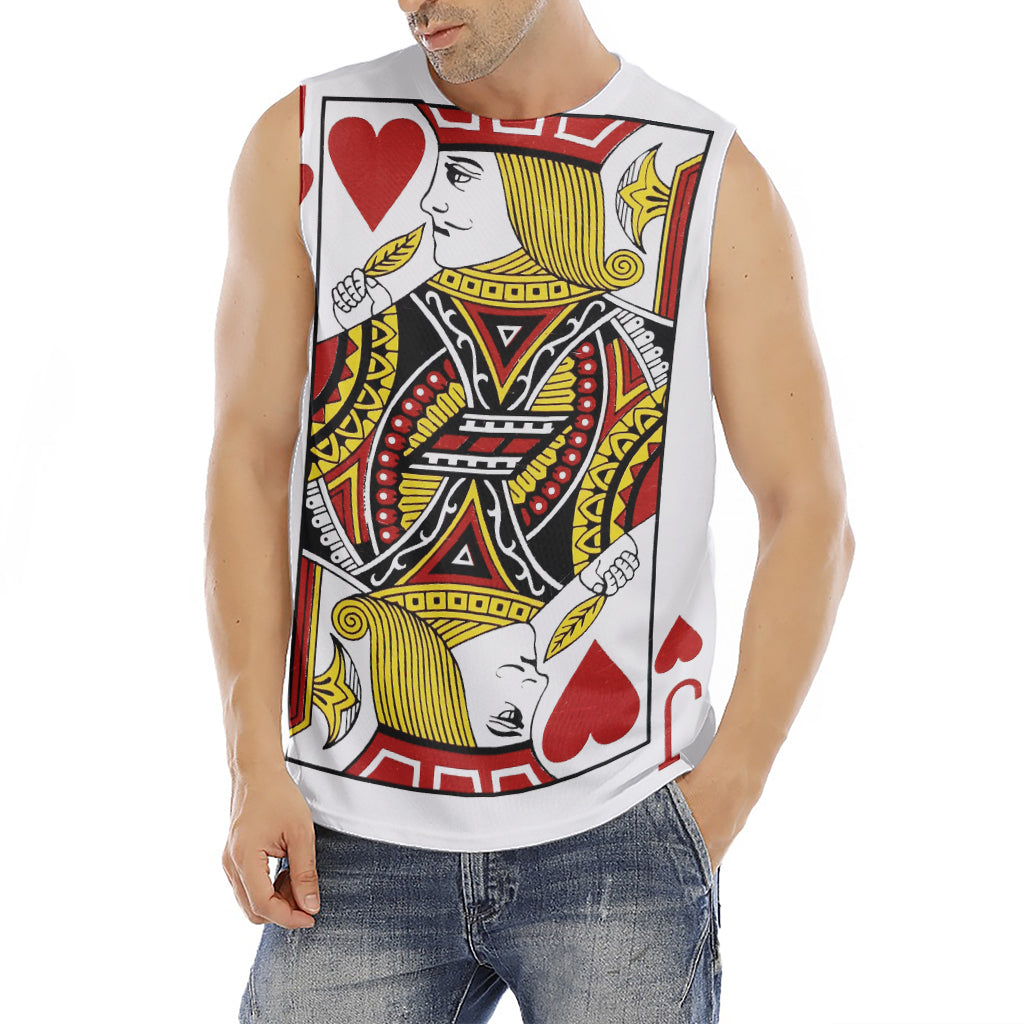 Jack Of Hearts Playing Card Print Men's Fitness Tank Top