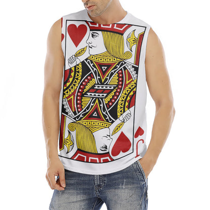Jack Of Hearts Playing Card Print Men's Fitness Tank Top