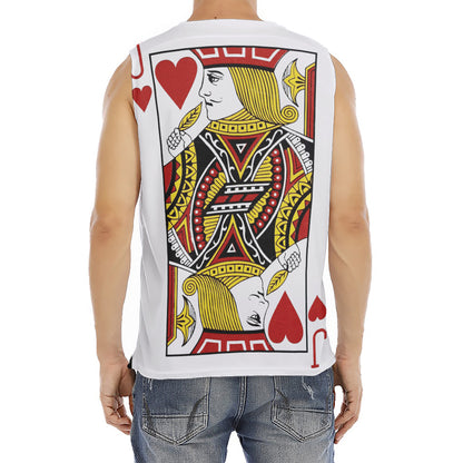 Jack Of Hearts Playing Card Print Men's Fitness Tank Top