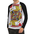 Jack Of Hearts Playing Card Print Men's Long Sleeve Rash Guard