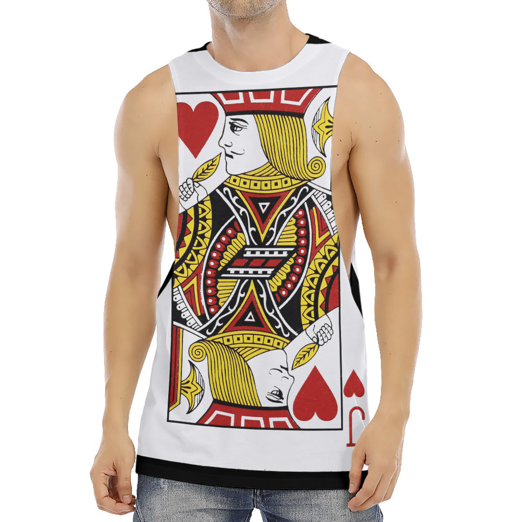 Jack Of Hearts Playing Card Print Men's Muscle Tank Top