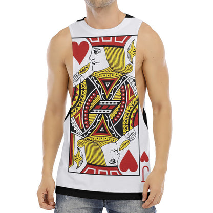 Jack Of Hearts Playing Card Print Men's Muscle Tank Top