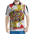 Jack Of Hearts Playing Card Print Men's Polo Shirt