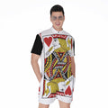 Jack Of Hearts Playing Card Print Men's Romper