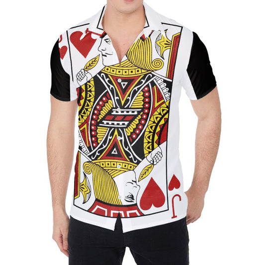 Jack Of Hearts Playing Card Print Men's Shirt