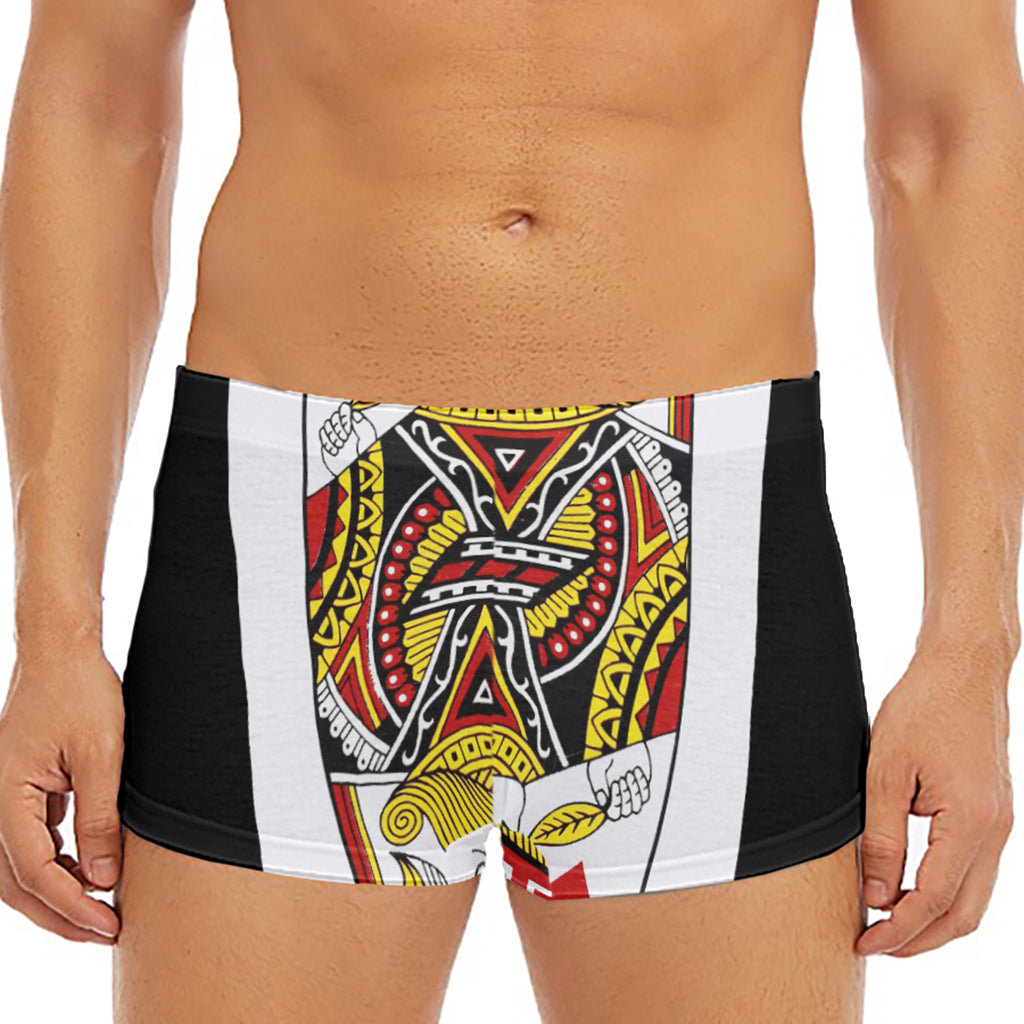 Jack Of Hearts Playing Card Print Men's Short Boxer Briefs