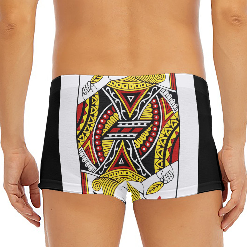 Jack Of Hearts Playing Card Print Men's Short Boxer Briefs