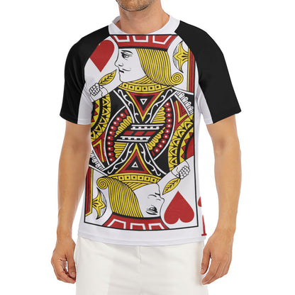 Jack Of Hearts Playing Card Print Men's Short Sleeve Rash Guard