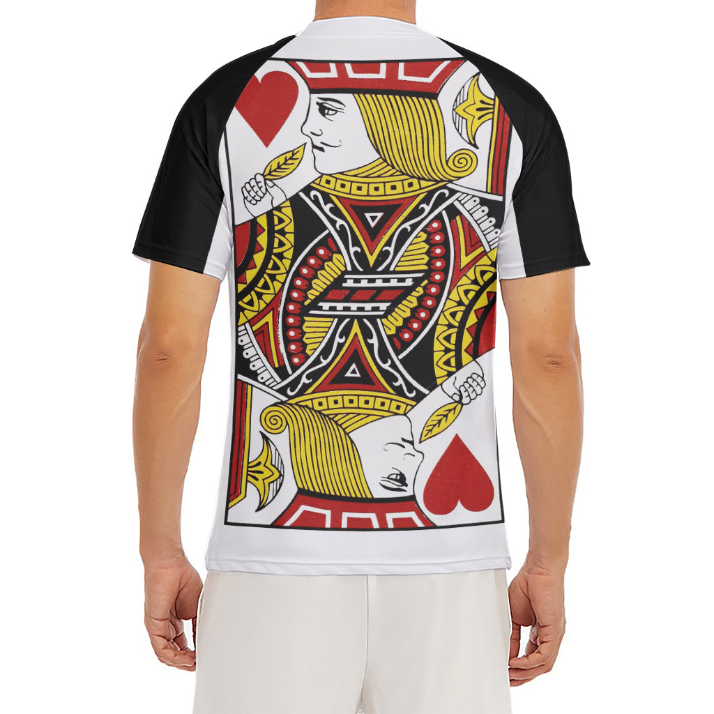Jack Of Hearts Playing Card Print Men's Short Sleeve Rash Guard