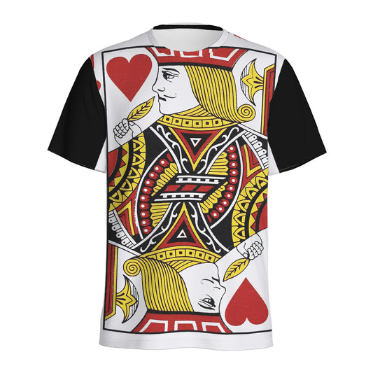 Jack Of Hearts Playing Card Print Men's Sports T-Shirt