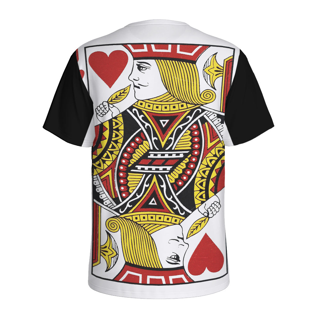 Jack Of Hearts Playing Card Print Men's Sports T-Shirt