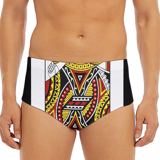 Jack Of Hearts Playing Card Print Men's Triangle Swim Briefs