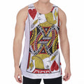 Jack Of Hearts Playing Card Print Men's Velvet Tank Top