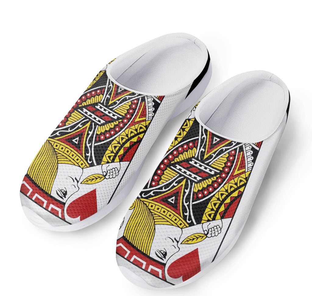 Jack Of Hearts Playing Card Print Mesh Casual Shoes