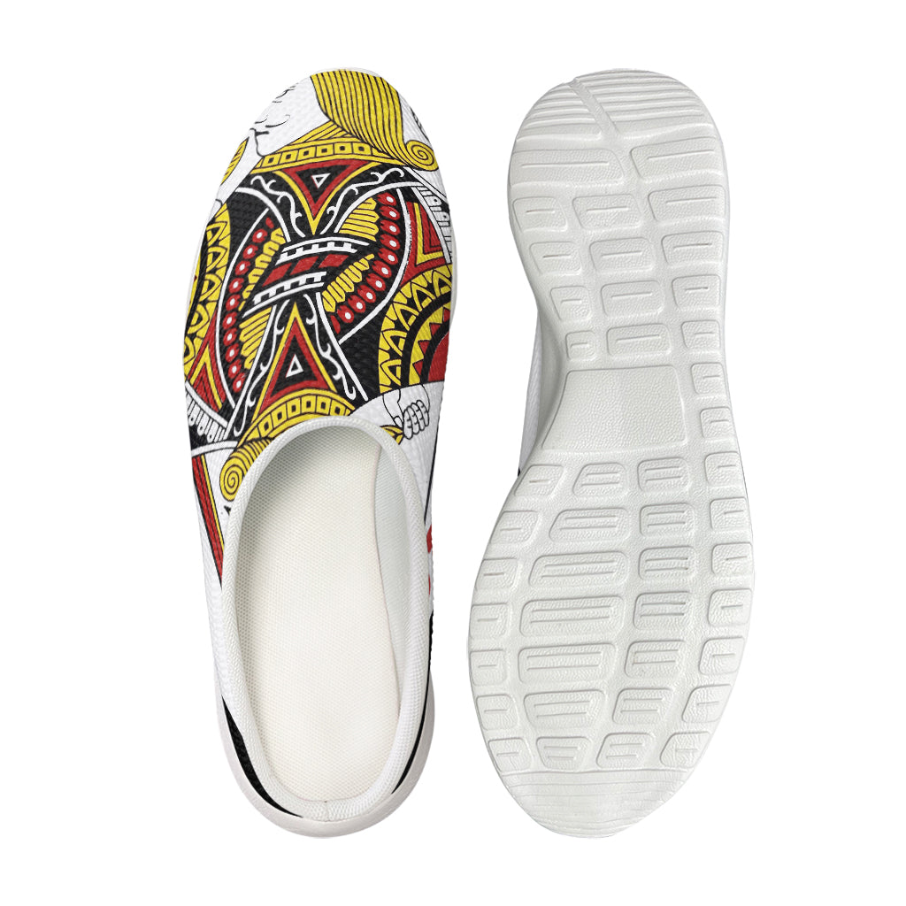 Jack Of Hearts Playing Card Print Mesh Casual Shoes