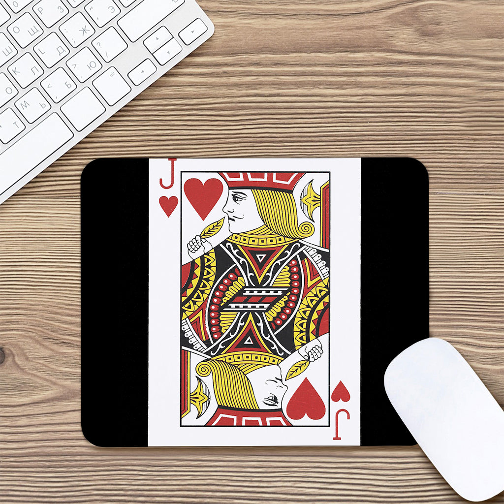 Jack Of Hearts Playing Card Print Mouse Pad
