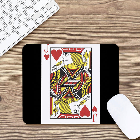 Jack Of Hearts Playing Card Print Mouse Pad