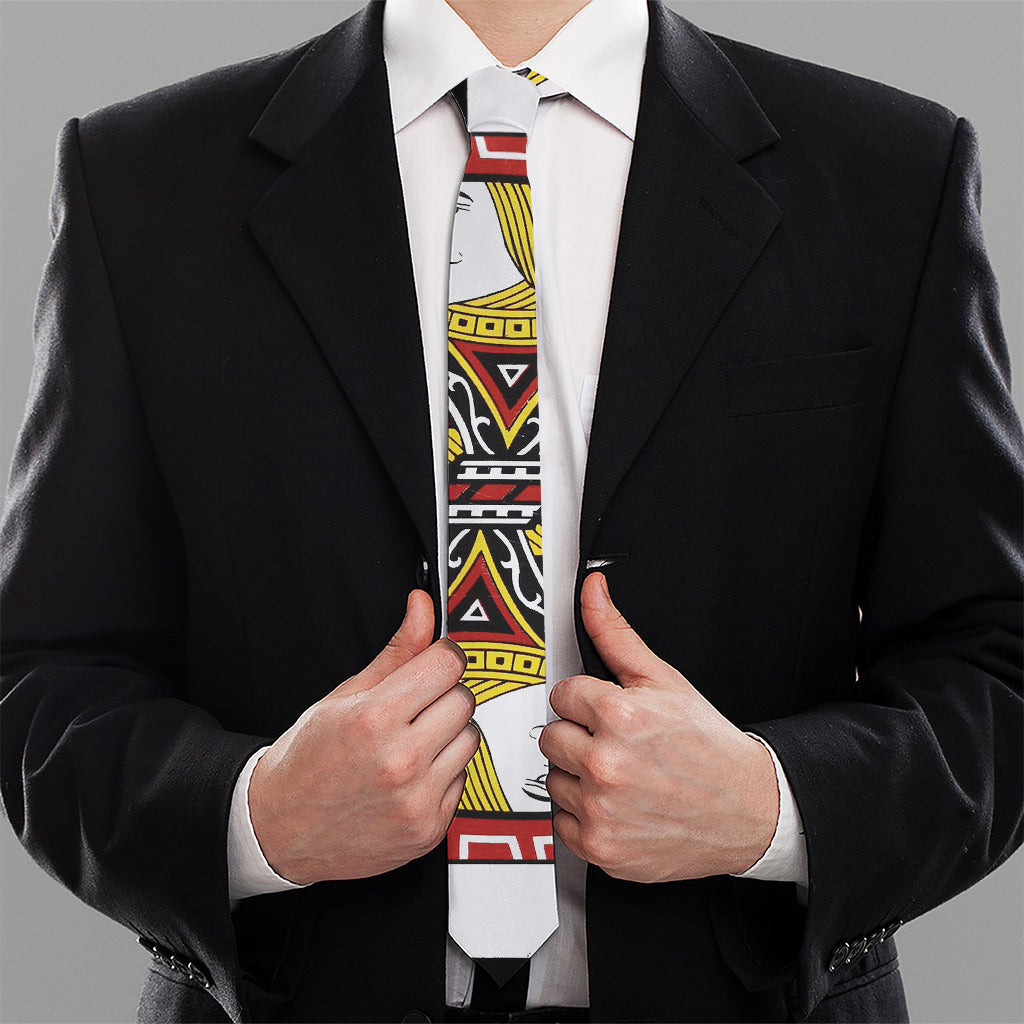 Jack Of Hearts Playing Card Print Necktie
