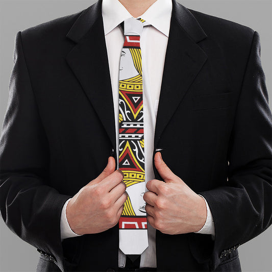 Jack Of Hearts Playing Card Print Necktie