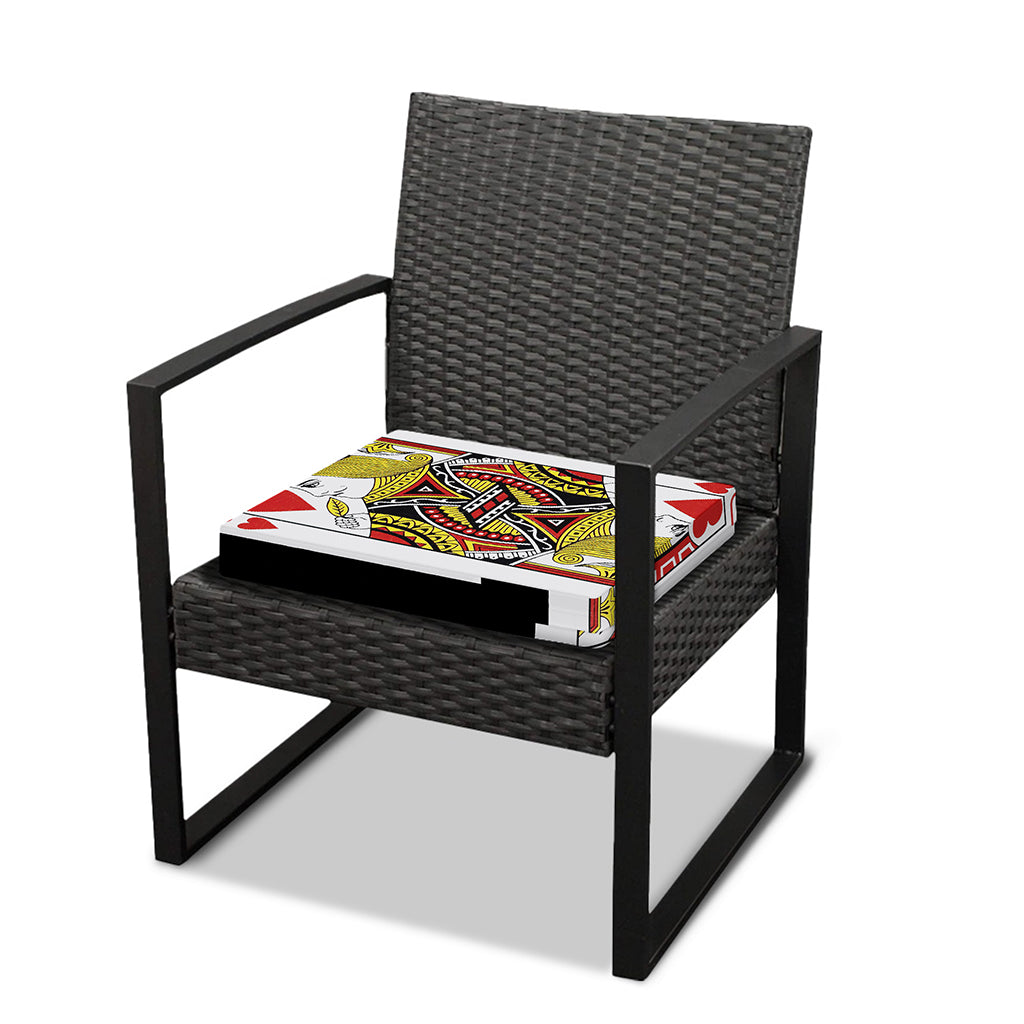 Jack Of Hearts Playing Card Print Outdoor Seat Cushion Cover