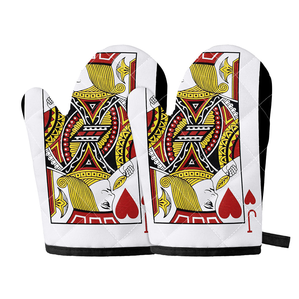 Jack Of Hearts Playing Card Print Oven Mitts