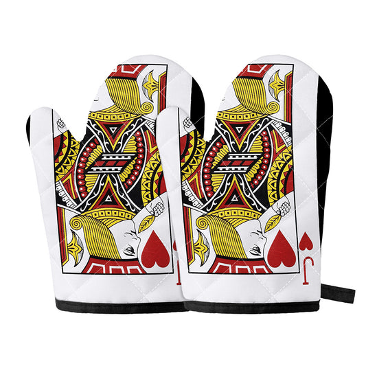Jack Of Hearts Playing Card Print Oven Mitts