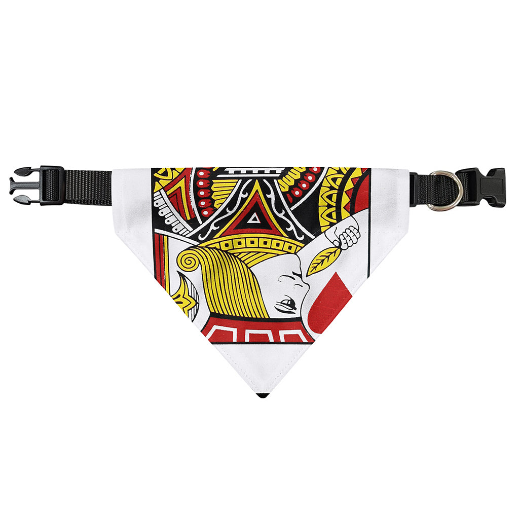 Jack Of Hearts Playing Card Print Over The Collar Dog Bandana